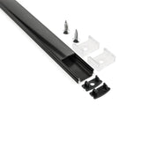 Low Profile Linear Aluminum LED Channel Black for LED Strips 1Meter(3.2ft) VBD-CH-S5B, Gekpower