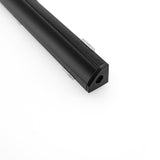 Corner Mount Linear Aluminum LED Channel Black for LED Strips 1Meter(3.2ft) VBD-CH-C2B, Gekpower