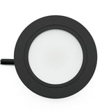 Round LED Cabinet Puck Light 12V 2.5W Black VBUN-R25-12V