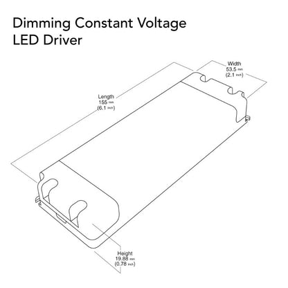 VBD-012-024DM Triac Dimmable Constant Voltage LED Driver, 12V 2.0A 24W, gekpower