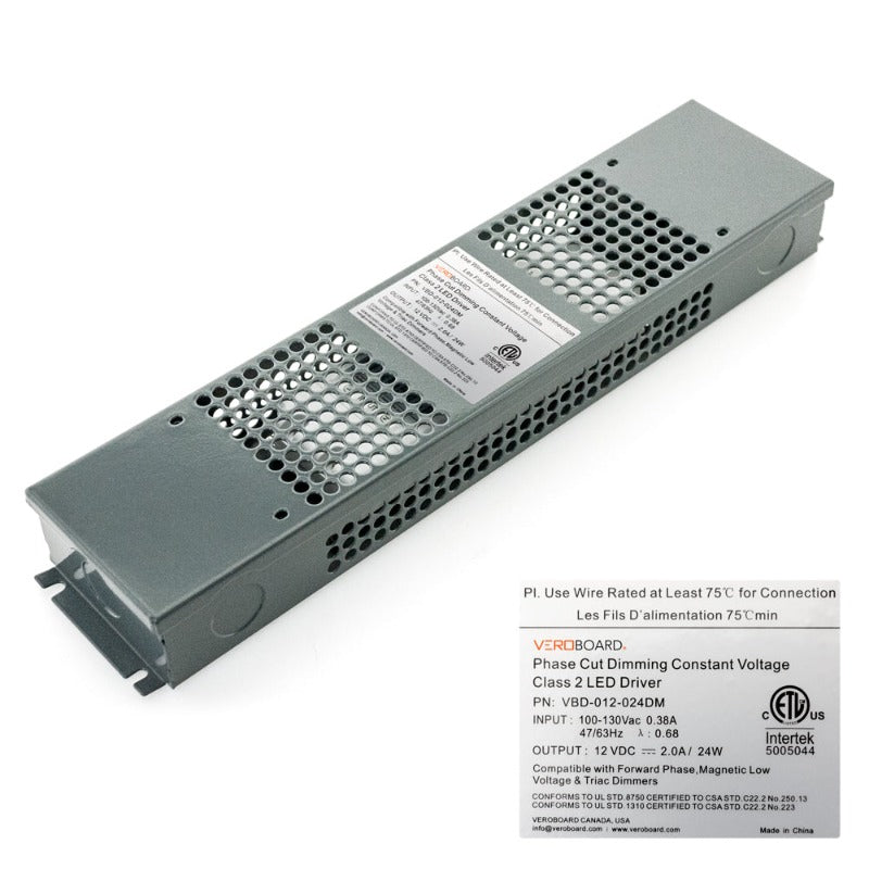 VBD-012-024DM Triac Dimmable Constant Voltage LED Driver, 12V 2.0A 24W, gekpower