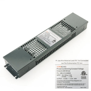 VBD-012-048DM Triac Dimmable Constant Voltage LED Driver, 12V 4.0A 48W, gekpower