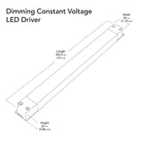 Super Slim VBD-012-100VTSP Triac Dimmable Constant Voltage LED Driver, 12V 8.33A 100W, gekpower