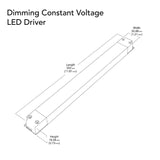 Super Slim VBD-024-060VTSP Triac Dimmable Constant Voltage LED Driver, 24V 2.5A 60W, gekpower