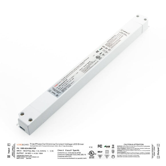 Super Slim VBD-024-096VTP Triac Dimmable Constant Voltage LED Driver, 24V 4A 96W, gekpower
