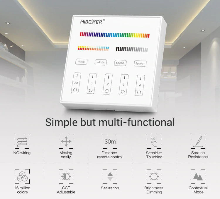 Mi Light RGB CCT Smart Touch Panel Remote LED Controller