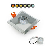VBD-MTR-9C Low Voltage IC Rated Downlight LED Light Fixture, 2.5inch Square Chrome mr16, gekpower